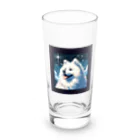 あにどっとの白い犬のドット絵 Long Sized Water Glass :front