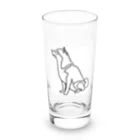 abiko328の柴犬トレジャーズ　ブラック Long Sized Water Glass :front