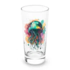 Moodifyのサイバーパンククラゲ　ミズクラゲ　水彩画スプラッシュ Long Sized Water Glass :front