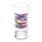 Kumamanのオーロラシルク　Shineロゴ入り Long Sized Water Glass :front