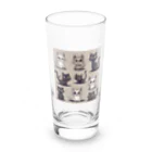 じゅんじゅんの怖かわ猫(複数) Long Sized Water Glass :front