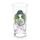 chicodeza by suzuriのカエル好きな女の子 Long Sized Water Glass :front