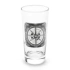 ecliptic thread(モノトーンロゴSHOP)のコンパスロゴ Long Sized Water Glass :front