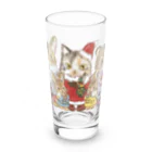 猫のきぬくんのお店のハウルくん一家　クリスマスツアー Long Sized Water Glass :front