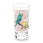 pinetreeのインコ１ Long Sized Water Glass :front