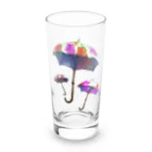 月夜のタツノオトシゴのwalking in the rain Long Sized Water Glass :front