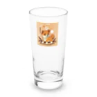 dcgnori／ワンコ画像の柴犬、縄文☆彡古代くん Long Sized Water Glass :front