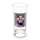 ながさわショップのnight cat Long Sized Water Glass :front