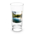 No Fishing No Life のここで釣りをさせて下さい! Long Sized Water Glass :front