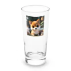 dcgnori／ワンコ画像のうるうる瞳のオムスビ顔の三角芝ちゃん Long Sized Water Glass :front