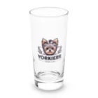 ガオのお店のかわいいヨークシャテリアのロゴ入りグッズ Long Sized Water Glass :front