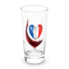 WINE 4 ALLの国旗とグラス：フランス（雑貨・小物） ロンググラス前面
