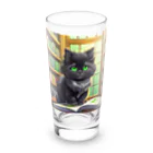 yoiyononakaの図書室の黒猫02 Long Sized Water Glass :front