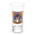 おしゃれなグッズ集のトナカイのドット絵　トナドット Long Sized Water Glass :front