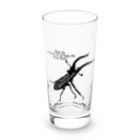 Beejouxのプラネットミヤマクワガタ時々国産ミヤマ(Black) Long Sized Water Glass :front