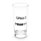 しょーもないデザイン屋のGPA4.0 学費免除です Long Sized Water Glass :front