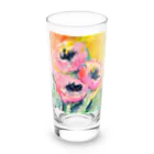 REIKOMAKINOのピンクの花 Long Sized Water Glass :front