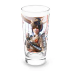 たまき工房の呑(どん)女武士の正月 Long Sized Water Glass :front