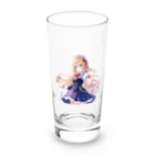 かわいい女の子とシュールな絵のアリスマーガレットちゃん Long Sized Water Glass :front