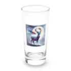 神秘的な動物達の神秘的な鹿 Long Sized Water Glass :front