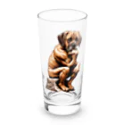 Urban A24の【Thinks】考える犬 Thinking Dog Long Sized Water Glass :front