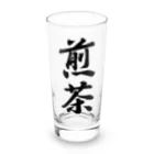 着る文字屋の煎茶 Long Sized Water Glass :front