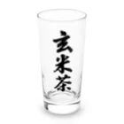 着る文字屋の玄米茶 Long Sized Water Glass :front