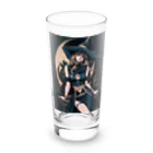 ビューティフルハードコアイラストレーション-DESIGN STOREの青いマントのブロンド魔女 Long Sized Water Glass :front