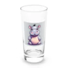 blue sky shopのかわいいカバのグッズ Long Sized Water Glass :front