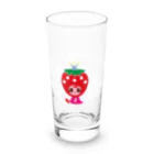 Illustrator Moca&Ram shopのいちごのお姫さまStrawberry BeBe🍓ストロベリーべべ Long Sized Water Glass :front