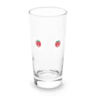 Illustrator Moca&Ram shopのいちごのお姫さまStrawberry BeBe🍓ストロベリーべべ Long Sized Water Glass :front