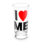 【シリーズ】おもしろ格言ショップの【おふざけシリーズ】I♡ME Long Sized Water Glass :front