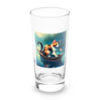 桜猫店-sakuraneko-の釣り猫君 Long Sized Water Glass :front