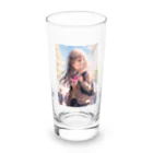 シロクマペンギンのブレザーセーラー服ミックス制服の女の子 Long Sized Water Glass :front