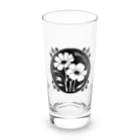 ファンシーTシャツ屋のクールなトライバルフラワーⅣ Long Sized Water Glass :front