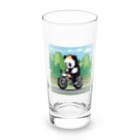 Tomochan商店のパンダがロードレーサーに Long Sized Water Glass :front