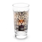 日向ぼっこのずぶ濡れ猫 Long Sized Water Glass :front