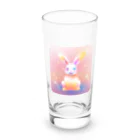 ELENOREのもふもふキュートなウサギさん♡  Long Sized Water Glass :front