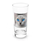 ソラトラの青目の猫 Long Sized Water Glass :front