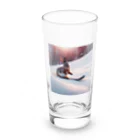 peinto888のスキーうさちゃん Long Sized Water Glass :front