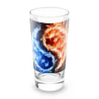 Superherooの氷と炎が追いかけあう Long Sized Water Glass :front