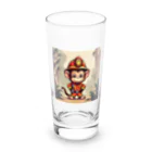 パパショップのキュートなお猿の消防士 Long Sized Water Glass :front