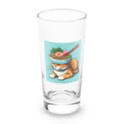 ベルギービールバー麦酒本舗公式グッズのラーメン猫 Long Sized Water Glass :front