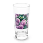 neat55のアジサイの球状の花房 Long Sized Water Glass :front