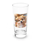 nick613の愛らしい小型犬が微笑みながらカメラに向かっている Long Sized Water Glass :front