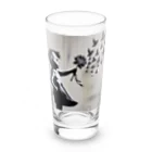 ビンパシーの館の花束でマジックする女の子 Long Sized Water Glass :front