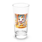 midori_kawaの開運黄金の泉瞑グッズ！白龍ちゃんがお守りします Long Sized Water Glass :front