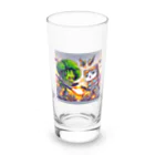 monpinのtorannsufo-mu　ぶろっこにゃん Long Sized Water Glass :front