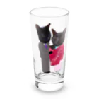 Parallel_merchの黒猫の親子 Long Sized Water Glass :front