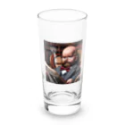 taka-kamikazeの貫禄のあるヒゲの赤ちゃん Long Sized Water Glass :front